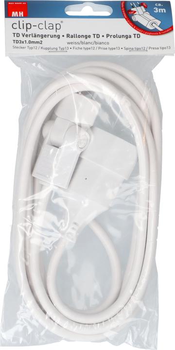 Produktbild Max Hauri clip-clap TD-Verlängerung H05VV-F3G1.0 (3 m, Typ 13)
