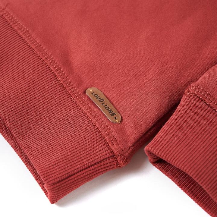 Produktbild VidaXL Kinder-Kapuzenpullover Dunkelrot 140,Material: 95 (140)