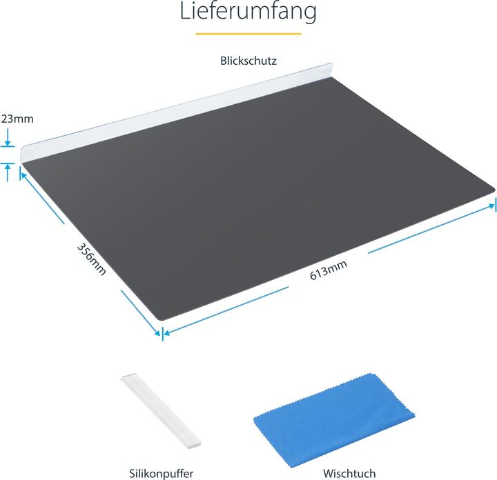 Produktbild StarTech COM 68,58cm 27Zoll 16:9 Computer Monitor Blickschutzfilter Hängefilter/Acrylfilter Sichschu (27", 16 : 9)