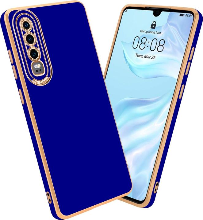 Glossy blue - rose gold