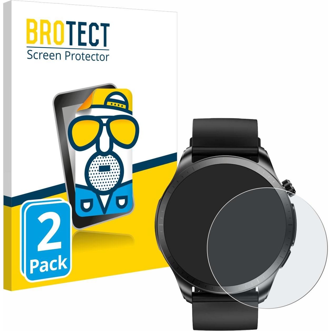 BROTECT Entspiegelungsfolie Displayschutz Displayschutzfolie Folie Matt, Smartwatch Schutzfolie, Schwarz