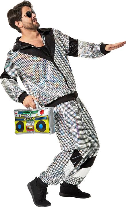 Produktbild tectake Herrenkostüm Retro 80er 90er Jahre Disco Jogginganzug (XXL)