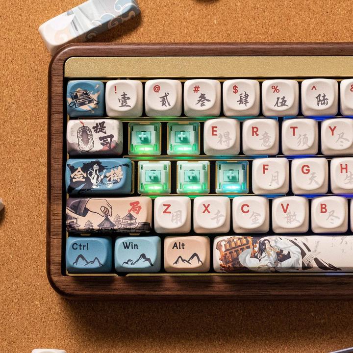 Actual product image Akko Botany Switch, mechanical, 5-pin, linear, MX-Stem, 38g - 45 pieces