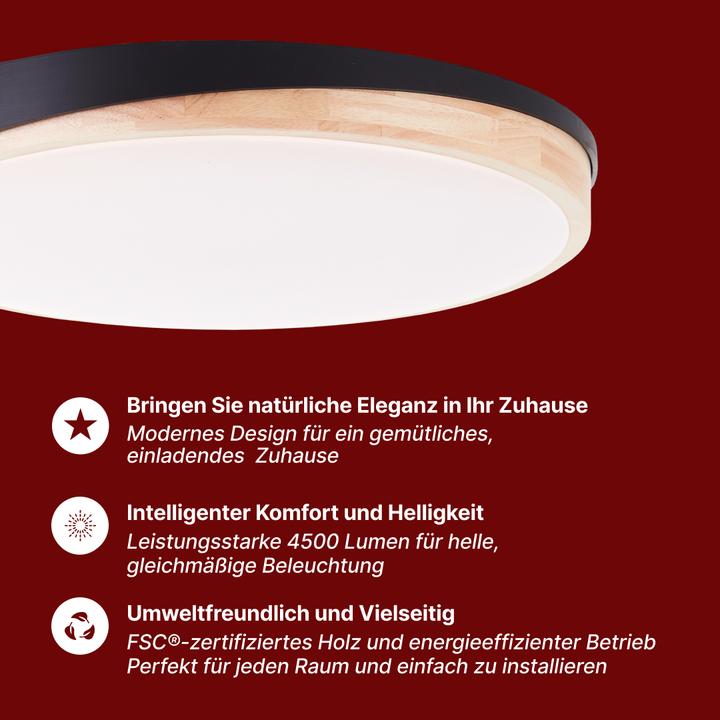 Produktbild Brilliant G80846/Baarlo LED-Deckenleuchte LED fest eingebaut W Schwarz matt (4500 lm)
