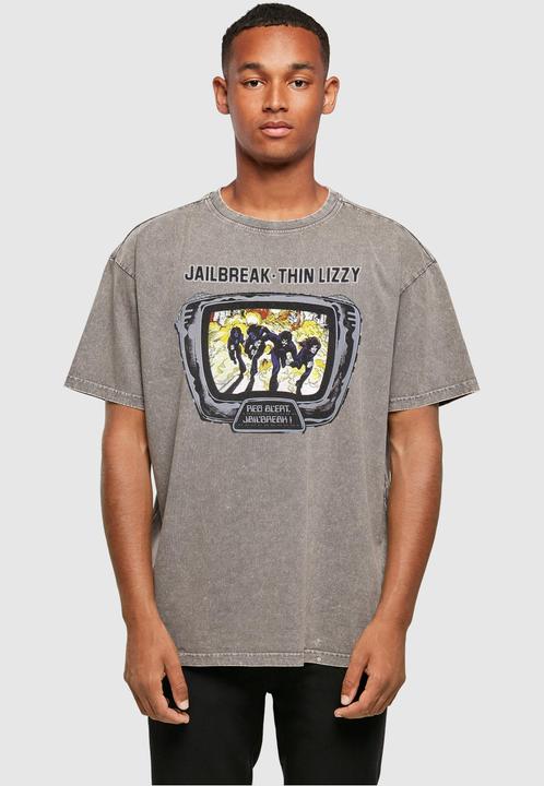 Produktbild Merchcode Thin Lizzy - Jailbreak Acid Washed Oversize Tee - 160119 (XL)