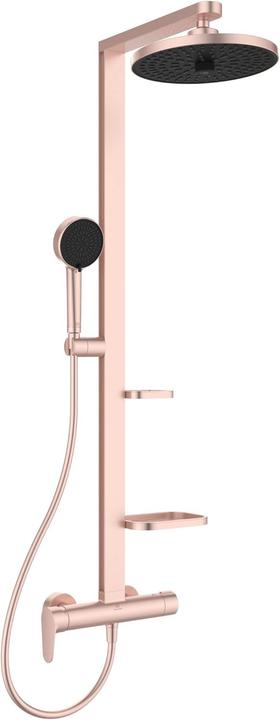 Ideal Standard Shower system Alu+: Ceraflow shower mixer 2 shelves, 2F hand shower, 2F overhead shower