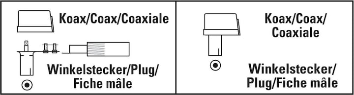 Produktbild Hama Antennen-Stecker, Koax-Winkel 90°, schraubbar (Antennenkabel)