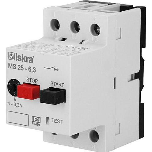 Iskra, Schutzschalter, IE3 Motorschutzschalter konform MS25 6,3