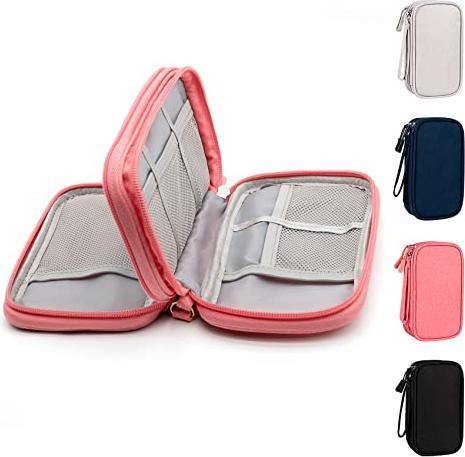 Only-Bags.Store Sac organiseur de câbles Petit sac étanche pour câbles Sac double couche avec plaque fixe