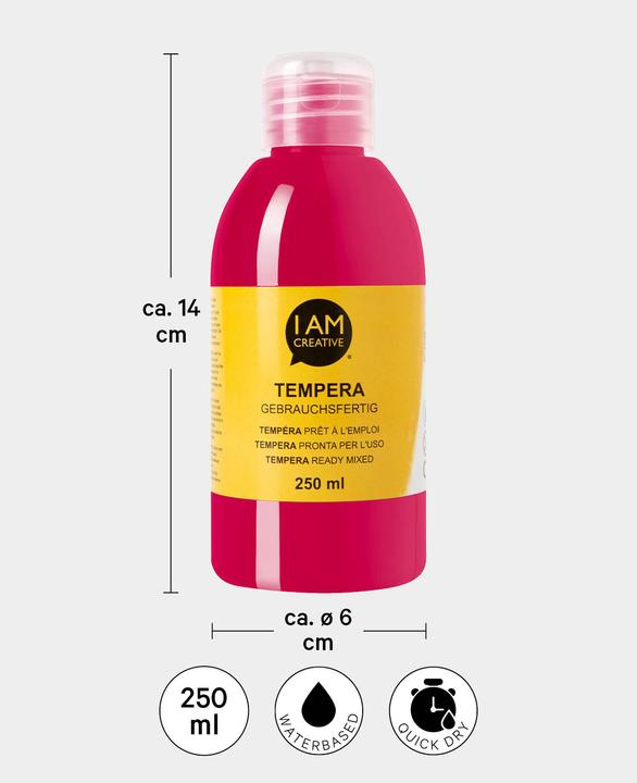 Immagine prodotto I Am Creative Tempera, pittura a tempera a base d'acqua, 250 ml (250 ml)