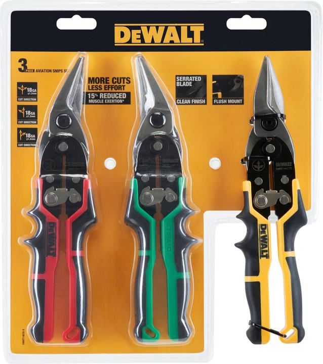 Productafbeelding DeWalt ERGO blikken knipsnippers 3-pak (33 cm)