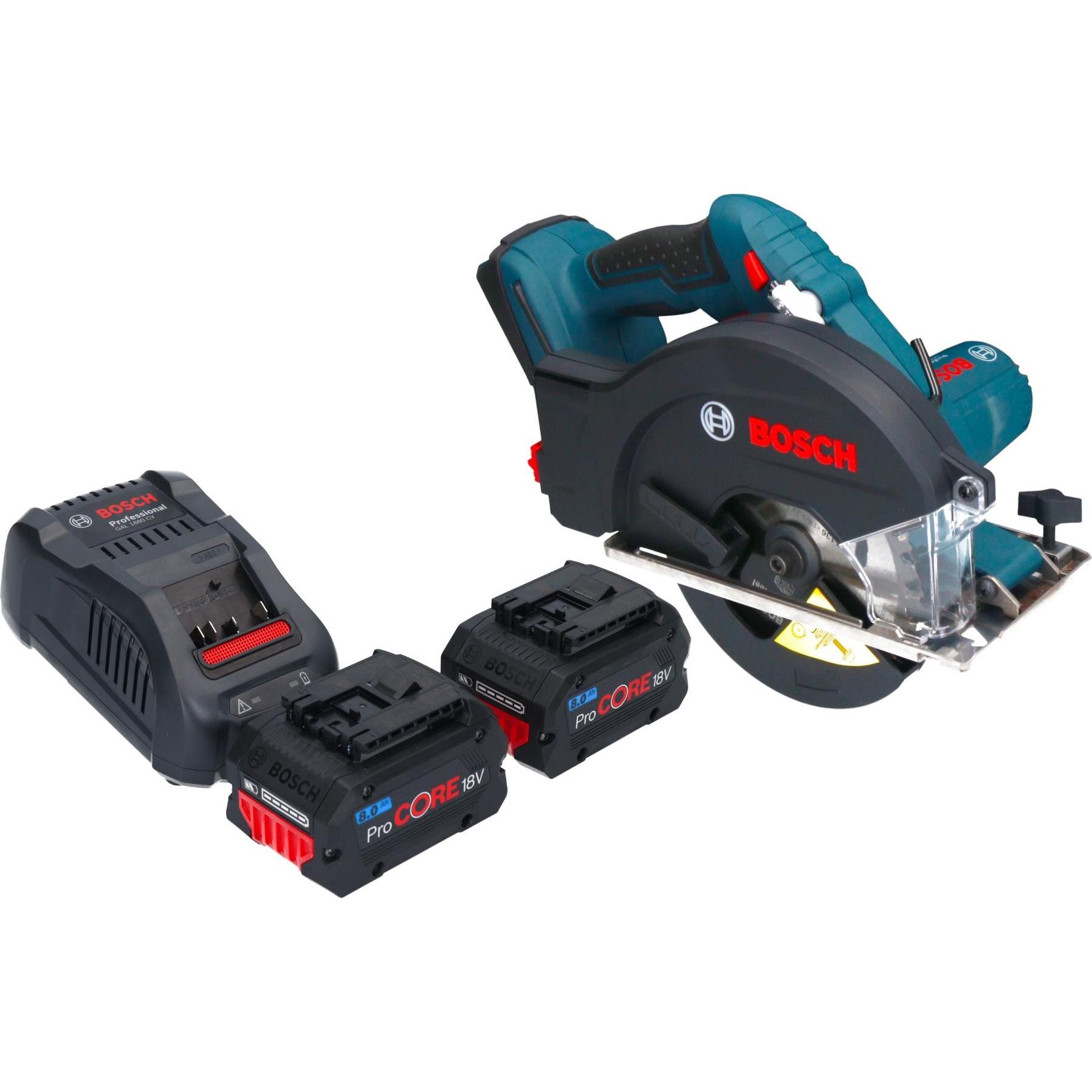 Thumbnail - Bosch Professional, Handkreissäge, Bosch GKM 18V-50 Professional Akku Metall Handkreissäge 18 V 136 mm Brushless + 2x Pr...