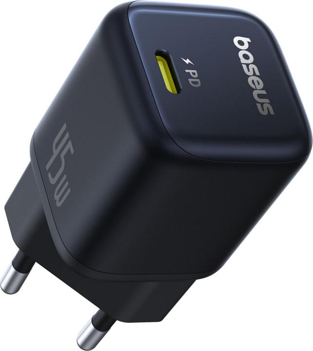 Productafbeelding Baseus - Wall Charger PicoGo (P10176800123-00) - GaN, Fast Charging, 45W, USB-C - Cosmic Black (45 W)
