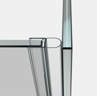 Actual product image Pauli+Sohn Shower door seals 90° 8842