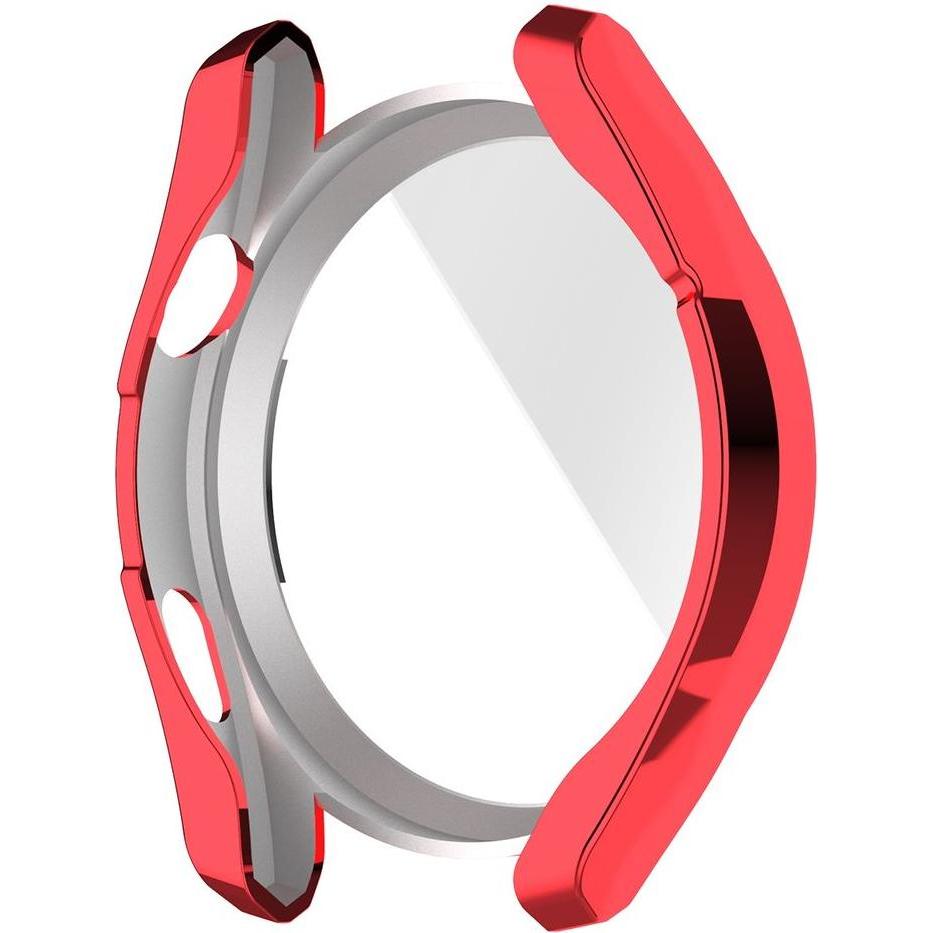 König Design Schutz Tasche Hülle für Huawei Watch3 Pro Case Cover Bumper Etuis Schale Tasche, Smartwatch Zubehör, Rot