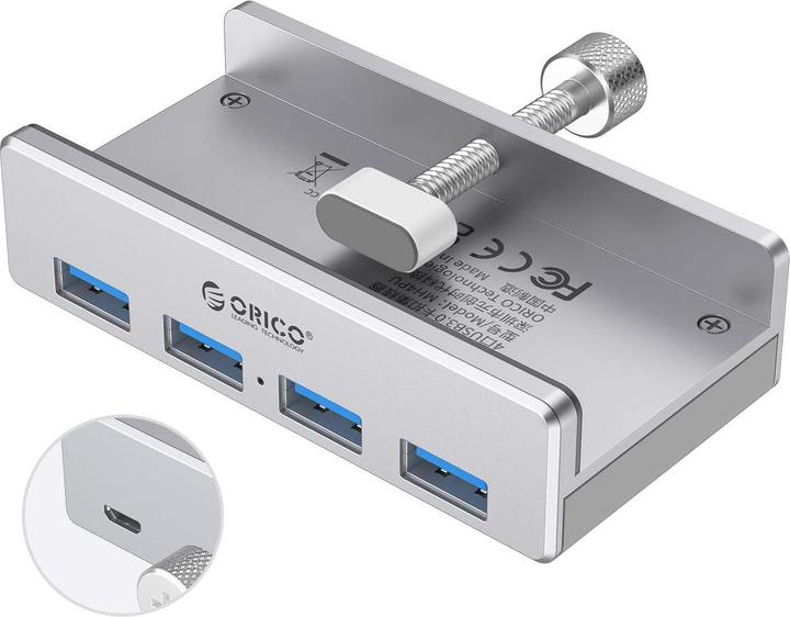 Actual product image Orico MH4PU-P-SV-BP (USB-A, 4 ports)