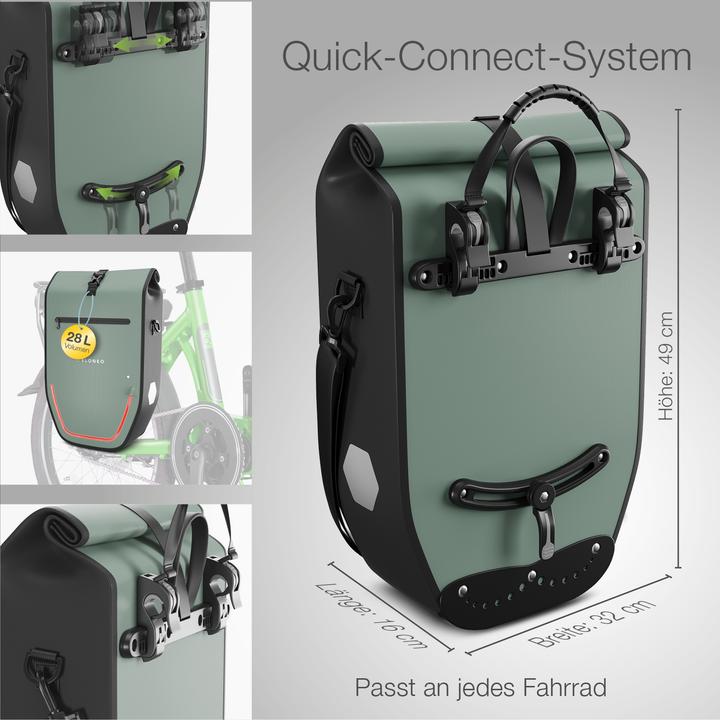 Actual product image Eloneo Bicycle bag for laptop (28 l, Luggage carrier bag)