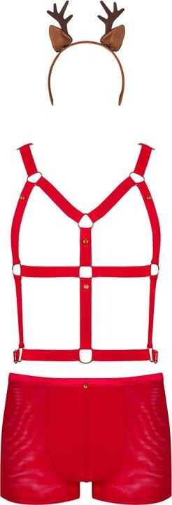 Produktbild Obsessive Mr Reindy Harness, Shorts, Headband With Horns S/M (S, M)