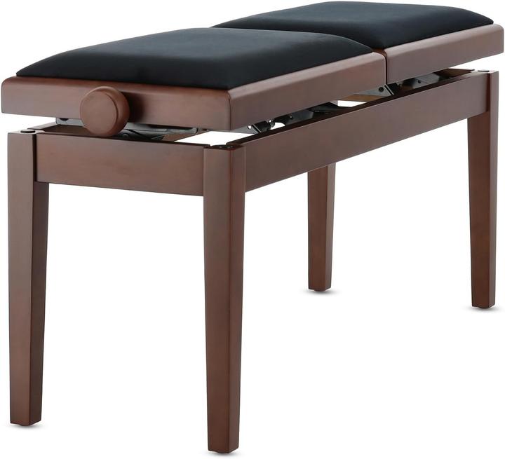 Actual product image Gewa Deluxe Double Piano Bench with Velour Upholstery and Adjustable Height
