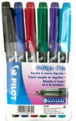Actual product image Pilot Fibre-tip pen V Sign Pen, case of 6 (6 x)