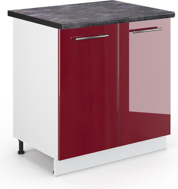 Anthrazit, Bordeaux Hochglanz, Rot, Weiss