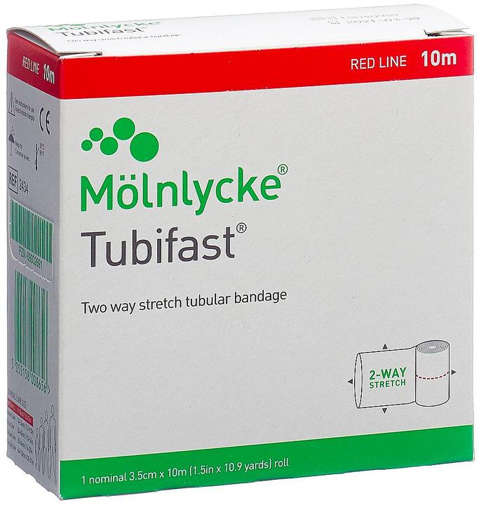 Actual product image Mölnlycke Tube bandage red, 3.5 cm x 10 m