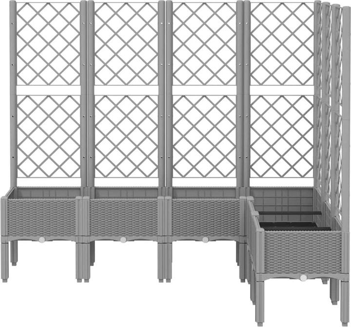 Actual product image vidaXL Planter with trellis PP