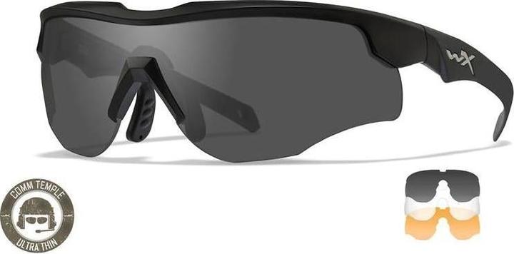 Actual product image Wiley X Safety spectacles ROGUE COMM Black - Smoke Grey + Clear + Light Rust