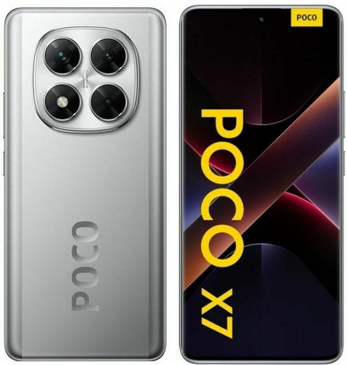 Actual product image Xiaomi Poco X7 (512 GB, Silver, 6.67", Dual SIM, 5G)