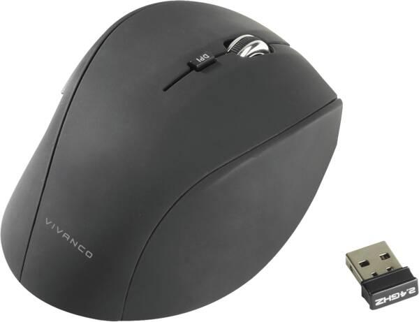 Actual product image Vivanco USB Wireless Mouse 1600dpi Silent klick (Wireless)