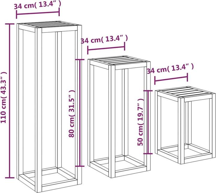 Image du produit vidaXL Pflanzenständer-Set