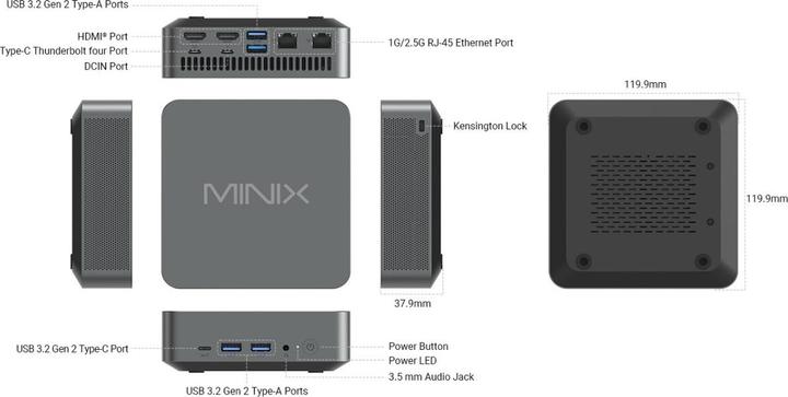 Image du produit Minix NEO NGC N713 (1000 Go, 32 Go, Intel Core i7-13620H, Intel UHD Graphics)
