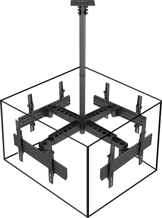 Immagine prodotto equip Pro - Staffa - Plastica, Alluminio, Acciaio - Nero - Dimensioni dello schermo: 81.3-1 (Soffitto, 65")