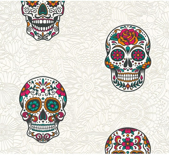 Image du produit A.S. Création Club Tropicana Sugar Skulls (53 x 1005 cm)