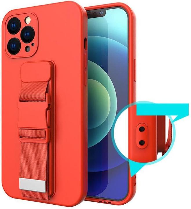 Produktbild Hurtel Rope case gel case with a chain lanyard bag lanyard iPhone 8 Plus / iPhone 7 Plus blue (Apple iPhone 7 Plus)