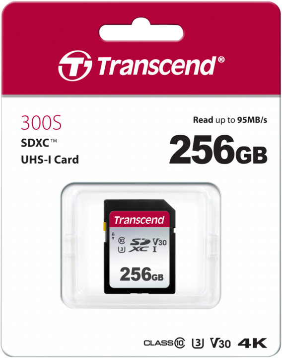 Produktbild Transcend SDXC 300S UHS-I U3 V30 (256 GB, SDXC, U3, UHS-I)