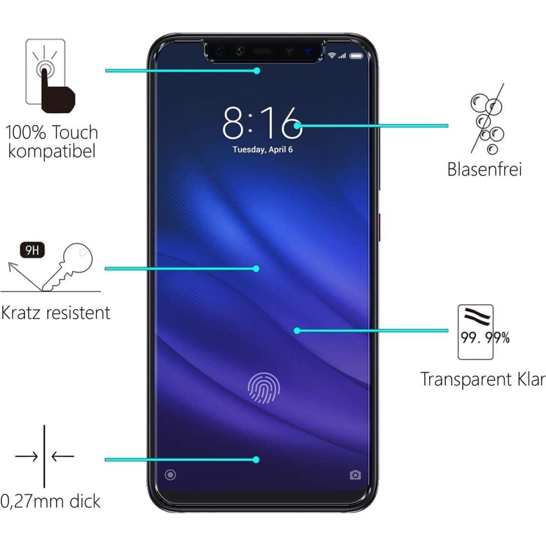 Thumbnail - Screenguard Xiaomi Mi 8 Pro Panzerglas Schutzfolie Case Friendly Design (Xiaomi Mi 8 Pro), Smartphone Schutzfolie, Trans...