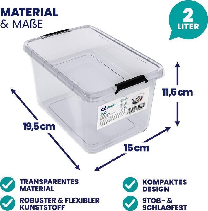 Image du produit Deuba Aufbewahrungsbox (20 x 15 x 12 cm, 2 l)