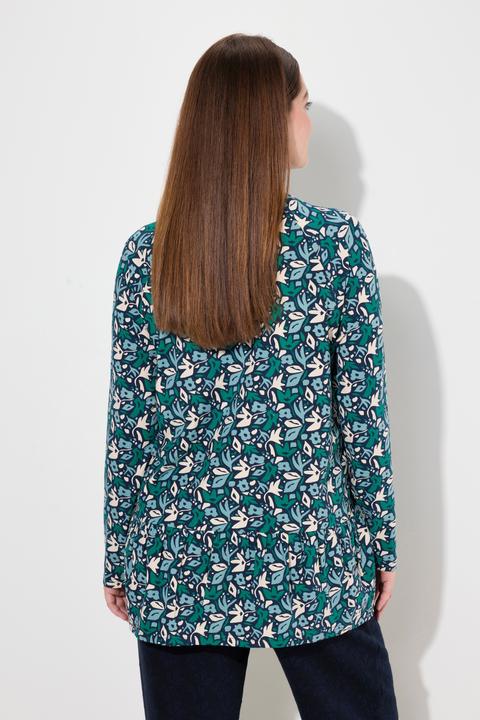 Produktbild Ulla Popken Longshirt, Blüten, Stehkragen, Langarm (42, 44)