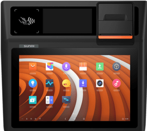 Produktbild Sunmi D2 Mini, 4G, NFC, 25,7cm (10,1"), KD, Android, schwarz, orange