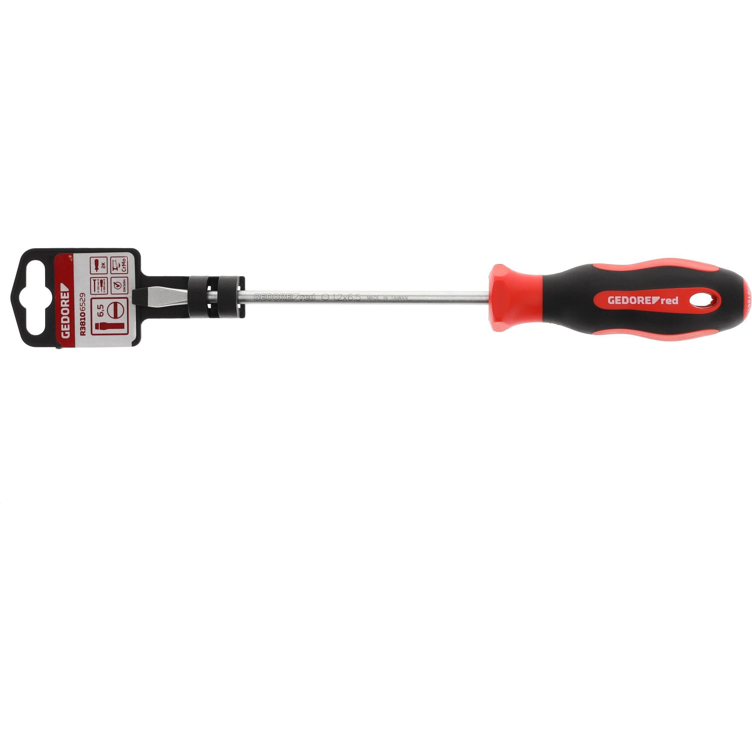 Thumbnail - Gedore Red, Schraubenzieher, red R38106529 2K-Schraubendreher Schlitz 6.5 mm 1.2x150 mm (Schlitzschrauben)