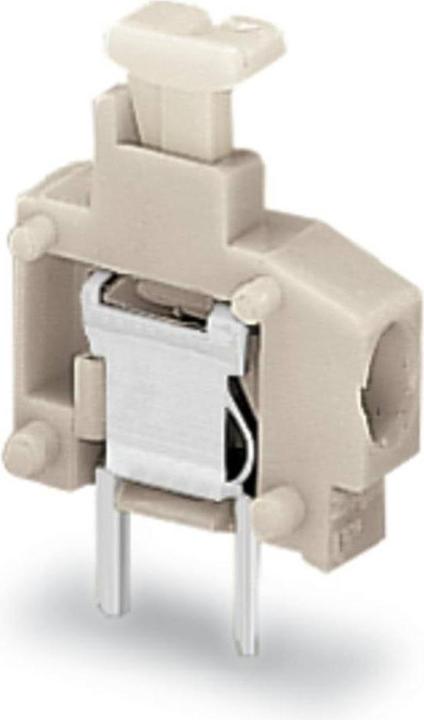 Actual product image Wago 235-201 1-wire single terminal block for printed circuit boards 0.5-1.5 qmm light grey
