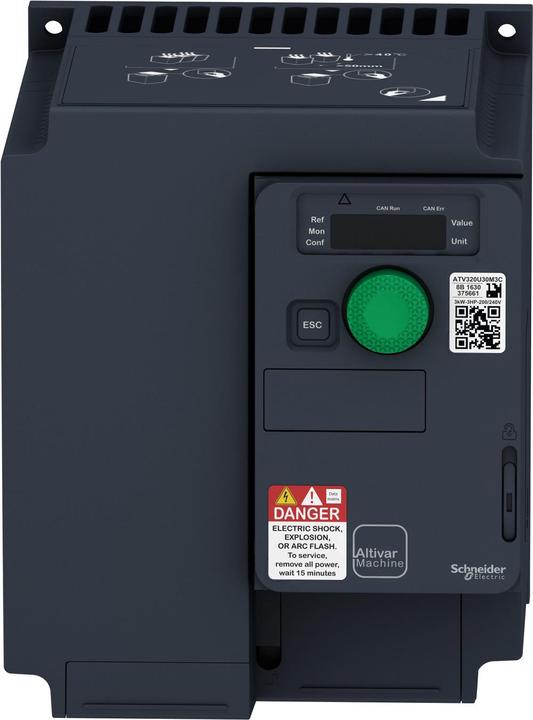 Image du produit Schneider Electric Convertisseur de fréquence ATV320, 4kW, 200V, 3 ATV320U40M3C