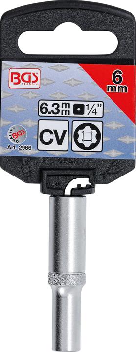 Actual product image BGS Socket, Super Lock, deep 6.3 mm (1/4") Drive 6 mm (6 mm)