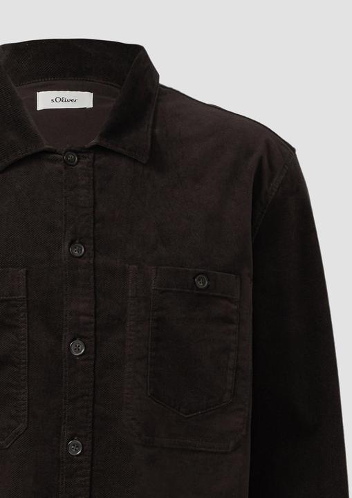 Image du produit S.Oliver Hemd Regular Fit: Feincord-Overshirt mit Brusttaschen und Label-Detail (M)