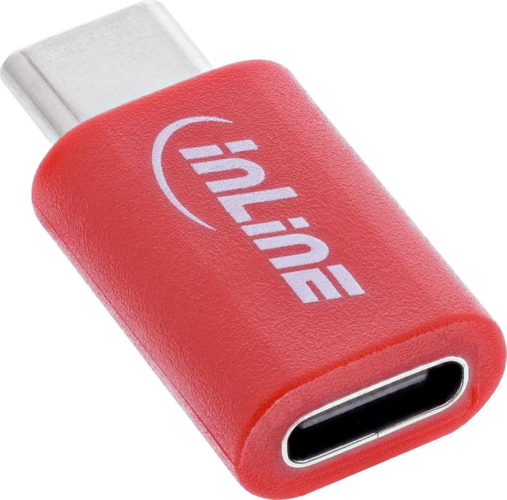 InLine ® USB-Datenblocker, Adapter USB-C Stecker an USB-C Buchse, bis 240 W PD (USB-C, 2.60 cm)
