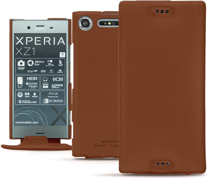 Actual product image Noreve Leather cover vertical (Sony Xperia XZ1)