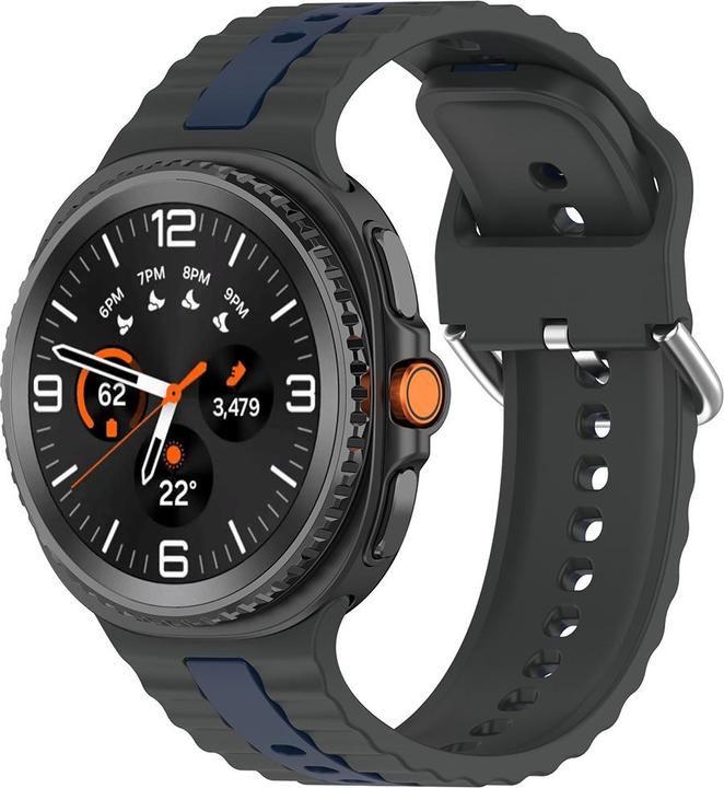 Produktbild Techsuit - Watchband (W078) - Samsung Galaxy Watch8 40mm/Watch8 44mm/Watch8 Classic - Shadow Gray (Silicone)