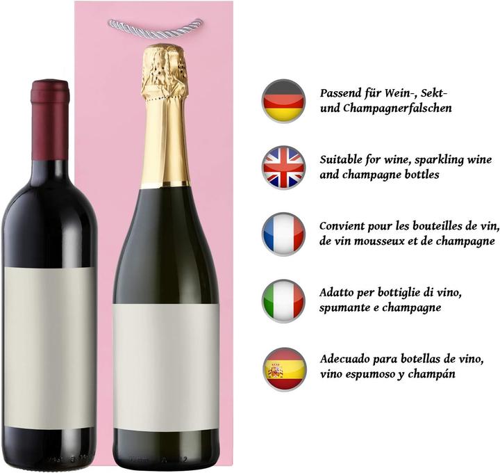 Actual product image Geschenktüten für Weinflaschen, 10 Stück (10x)