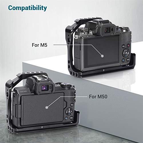 Gabbia Rigida In Alluminio FOTGA Per Canon EOS M50 Mark II / M50 / M5 – Con Slitta Fredda E Attacchi 1/4 E 3/8